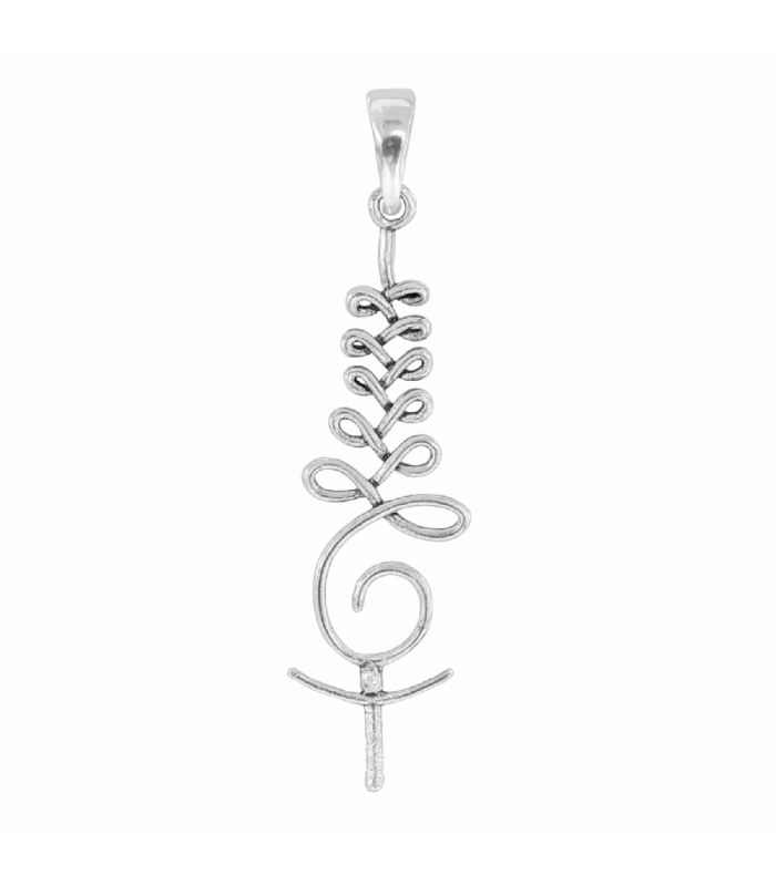 Colgante Plata Unalome Espiritual 38mm ☸️ Colgante Plata Unalome Espiritual 38mm