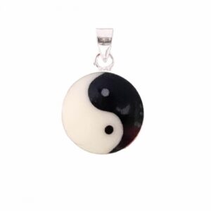 Colgante plata yin yang 12mm