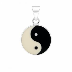 Colgante plata yin yang 20mm