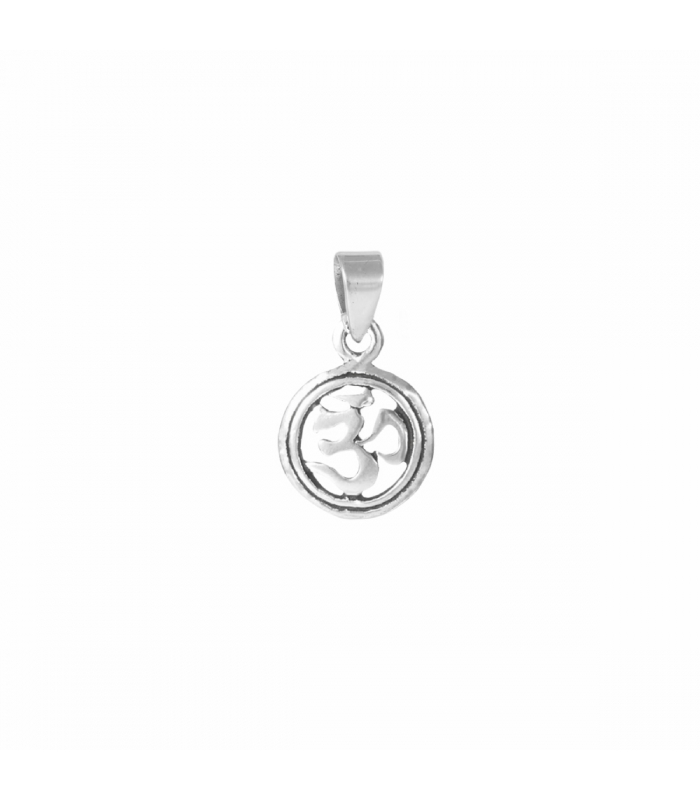 Colgante Plata Om 8mm 🕉️ Colgante plata om 8mm
