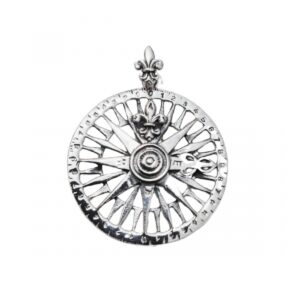 Colgante plata rosa vientos 33mm