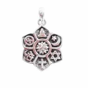 colgante seis religiones plata 20mm