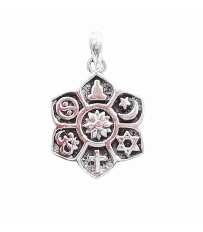 Colgante Seis Religiones 20mm ✨ colgante seis religiones plata 20mm
