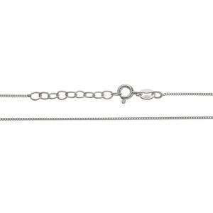 Cadena plata barbada 025 de 38+3cm con alargue