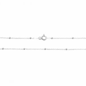 Cadena plata bolas 2mm forzada 38cm