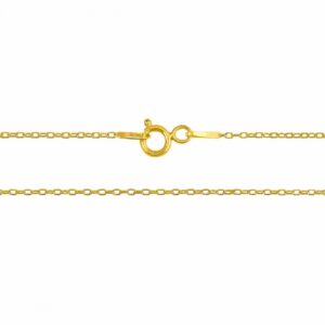 Cadena plata forzada 030 bañada de 40cm