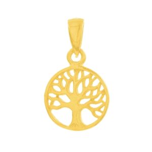 Colgante plata árbol de la vida 11mm bañado