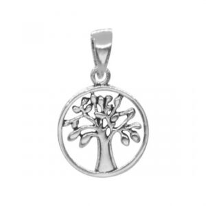Colgante plata arbol de la vida 13mm