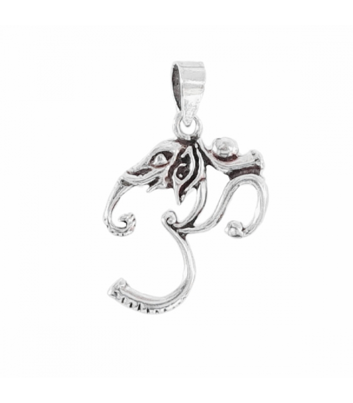 Colgante Elefante Om 21mm ✨ colgante elefante om plata 21mm