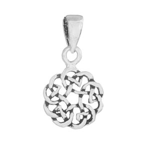 Colgante plata mandala 15mm