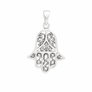 Colgante plata mano fatima 19mm