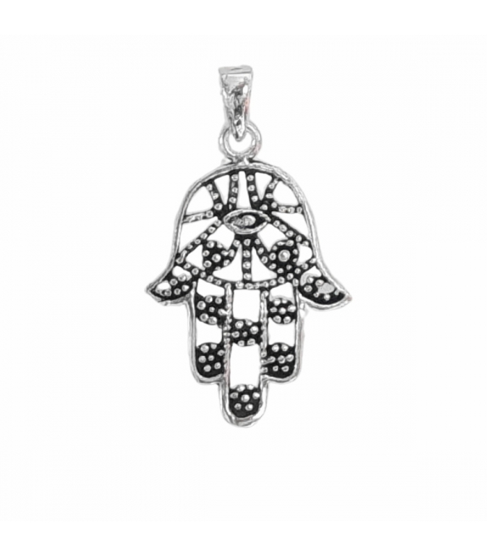 Colgante plata mano fatima 22mm 🪬 Colgante plata mano fatima 22mm