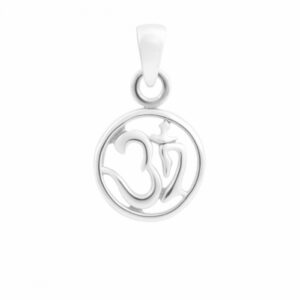 colgante om plata 11mm minimalista