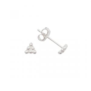 Pendiente plata bolitas mini