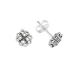 Pendientes plata nudo infinito