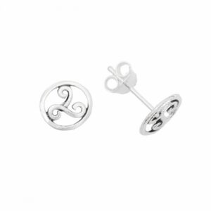 Pendientes plata trisquel celta