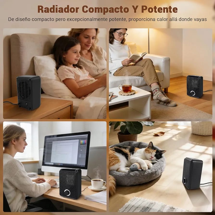 Usos en Casa y Oficina 🏡 usos del calefactor cerámico portátil